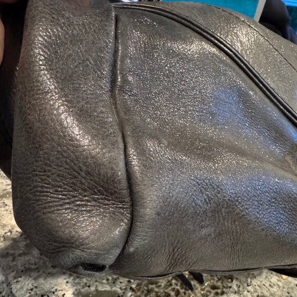 Botkier Leather Hobo Bag โ Dark Green Fringe & Stud Detail Zipper Detail - Picture 9 of 16